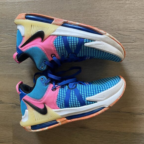 Nike LeBron Witness VII Hyper Royal Pink Basketball Shoes DM1123-400 Mens Sz 7.5 - Picture 7 of 9